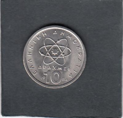 Beschrijving: 10 Drachmai DEMOCRITUS